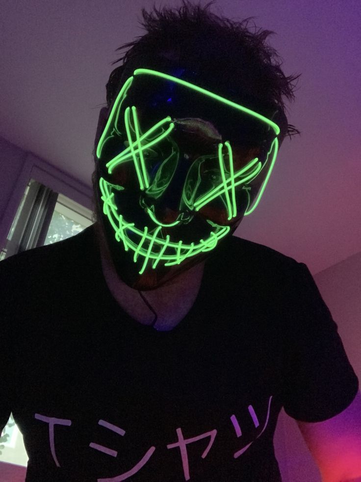 Halloween LED Light Up Scary Mask – Multicolor EL 